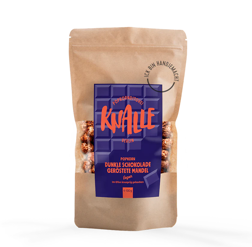 Knalle Popcorn - Dunkle Schokolade Geröstete Mandel (vegan)